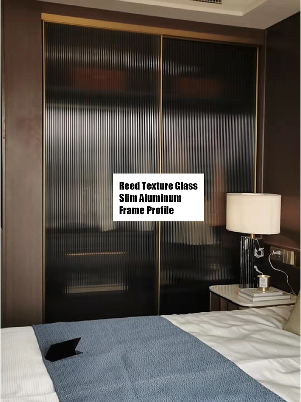 Fluted glass door