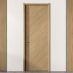 Sketch Face Design Flush Wood Door